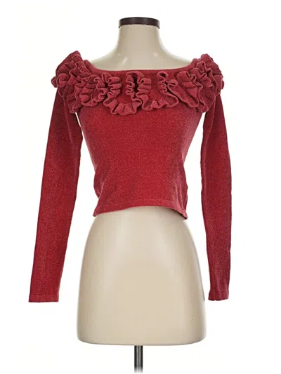 Pre-owned Bebe Cardigan Sweater In Red