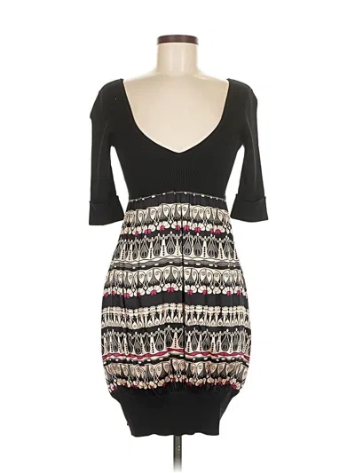 Pre-owned Bebe Casual Dress In Black