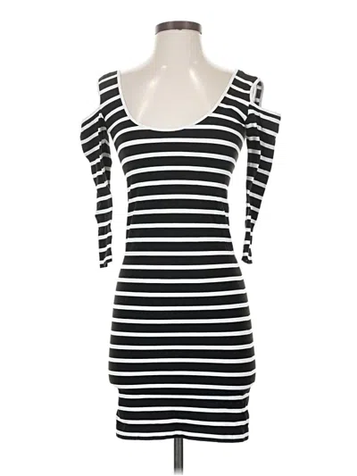 Pre-owned Bebe Casual Dress In Black
