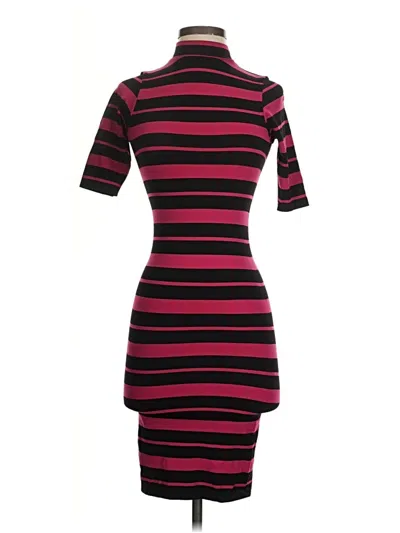 Pre-owned Bebe Casual Dress In Burgundy