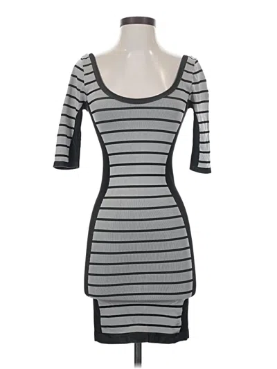Pre-owned Bebe Casual Dress In Gray