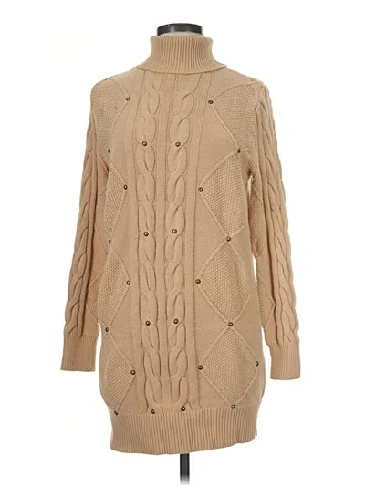Pre-owned Bebe Casual Dress In Tan