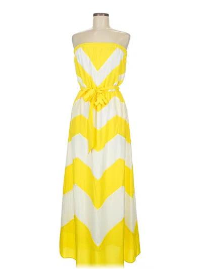 Pre-owned Bebe Casual Dress In Yellow