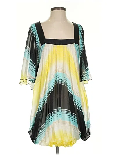 Pre-owned Bebe Casual Dress In Yellow