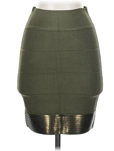 Pre-owned Bebe Casual Skirt In Green