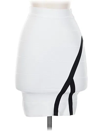Pre-owned Bebe Casual Skirt In White