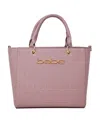 Bebe Celia Embossed Logo Satchel Bag In Dusty Rose