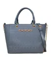 BEBE CELIA EMBOSSED LOGO SATCHEL BAG
