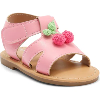 Bebe Kids'  Cherry Accent Sandal In Pink