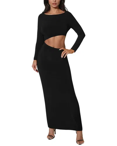 Bebe Choker Midi Dress In Black