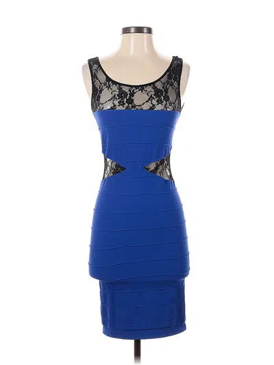 Pre-owned Bebe Cocktail Dress In Blue