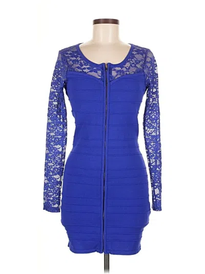 Pre-owned Bebe Cocktail Dress In Blue