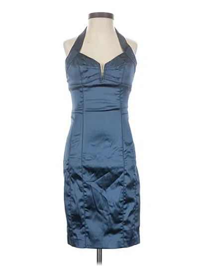 Pre-owned Bebe Cocktail Dress In Blue