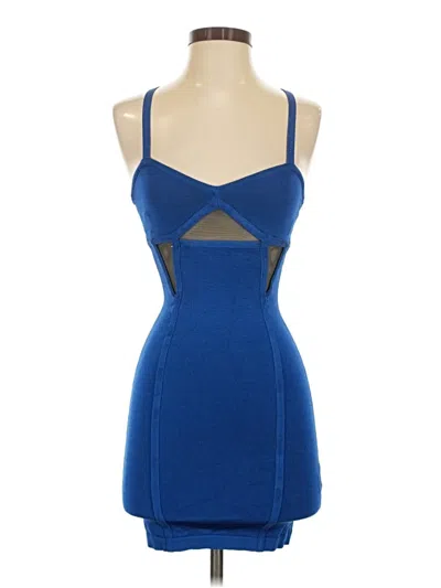 Pre-owned Bebe Cocktail Dress In Blue