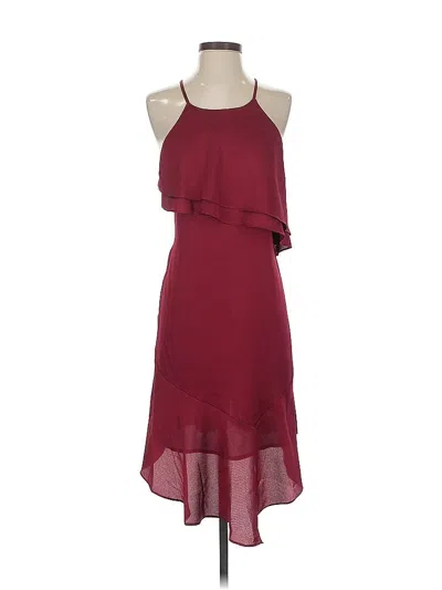 Pre-owned Bebe Cocktail Dress In Burgundy
