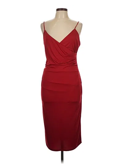 Pre-owned Bebe Cocktail Dress In Burgundy