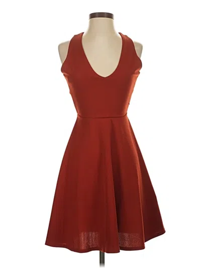 Pre-owned Bebe Cocktail Dress In Burgundy