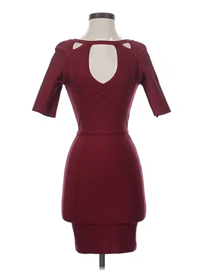 Pre-owned Bebe Cocktail Dress In Burgundy
