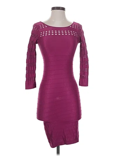 Pre-owned Bebe Cocktail Dress In Burgundy