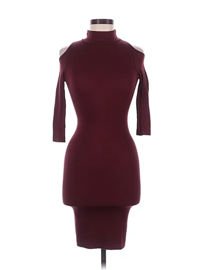 Pre-owned Bebe Cocktail Dress In Burgundy