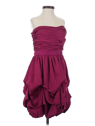Pre-owned Bebe Cocktail Dress In Burgundy