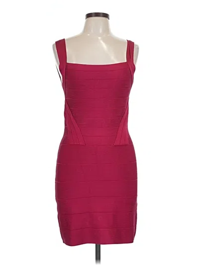 Pre-owned Bebe Cocktail Dress In Burgundy