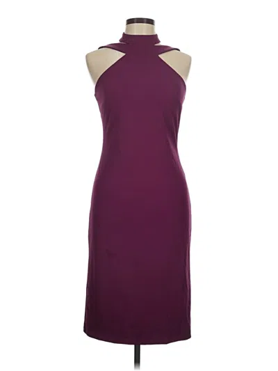 Pre-owned Bebe Cocktail Dress In Burgundy