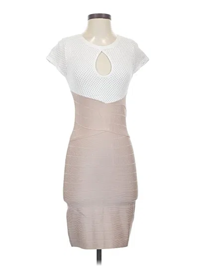 Pre-owned Bebe Cocktail Dress In Ivory
