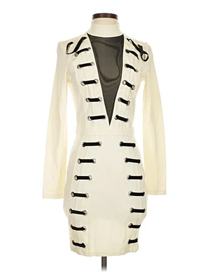 Pre-owned Bebe Cocktail Dress In Ivory