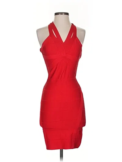 Pre-owned Bebe Cocktail Dress In Red