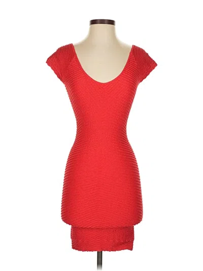 Pre-owned Bebe Cocktail Dress In Red