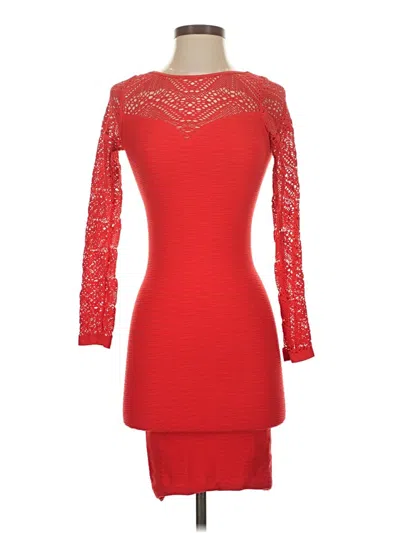 Pre-owned Bebe Cocktail Dress In Red