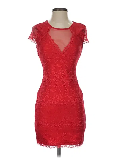 Pre-owned Bebe Cocktail Dress In Red