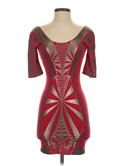 Pre-owned Bebe Cocktail Dress In Red