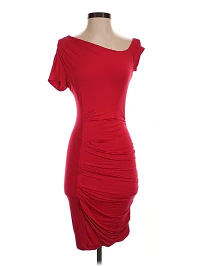 Pre-owned Bebe Cocktail Dress In Red