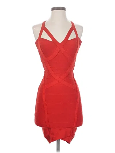 Pre-owned Bebe Cocktail Dress In Red