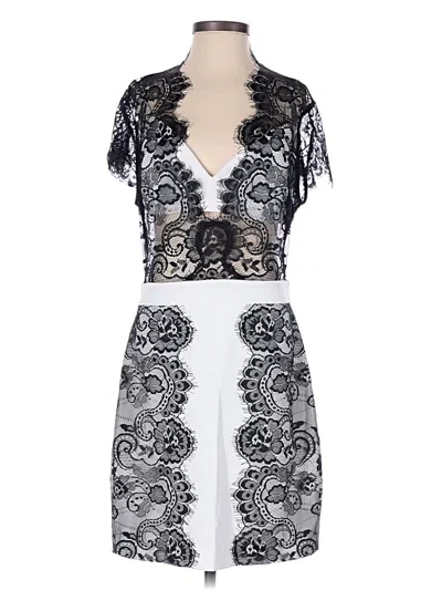 Pre-owned Bebe Cocktail Dress In Silver