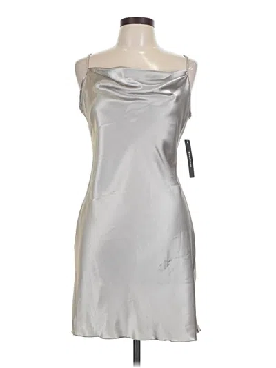 Pre-owned Bebe Cocktail Dress In Silver