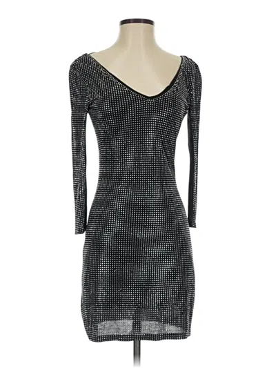 Pre-owned Bebe Cocktail Dress In Silver