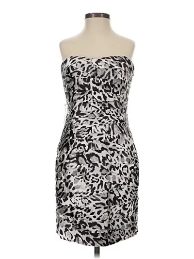 Pre-owned Bebe Cocktail Dress In Silver