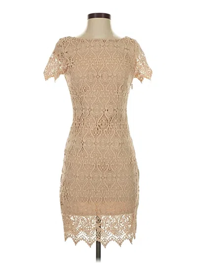 Pre-owned Bebe Cocktail Dress In Tan
