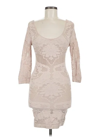 Pre-owned Bebe Cocktail Dress In Tan