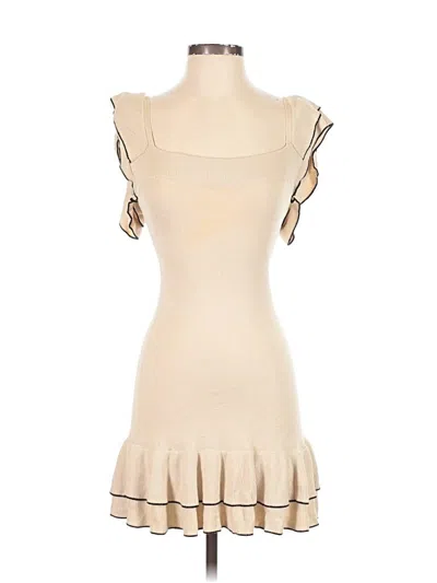 Pre-owned Bebe Cocktail Dress In Tan