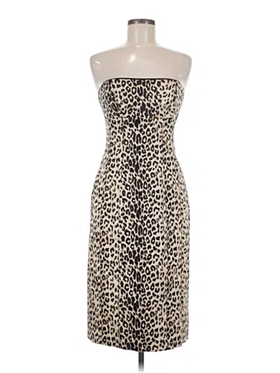 Pre-owned Bebe Cocktail Dress In Tan