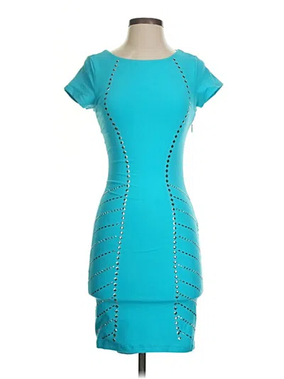 Pre-owned Bebe Cocktail Dress In Teal