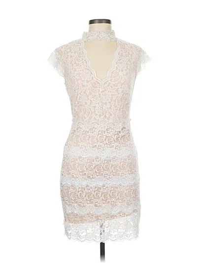 Pre-owned Bebe Cocktail Dress In White