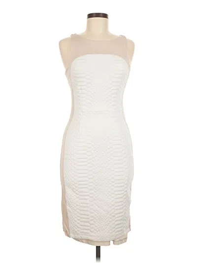 Pre-owned Bebe Cocktail Dress In White