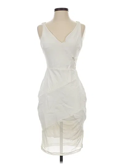 Pre-owned Bebe Cocktail Dress In White
