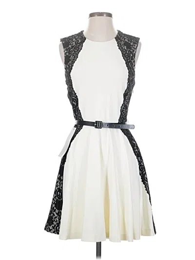 Pre-owned Bebe Cocktail Dress In White