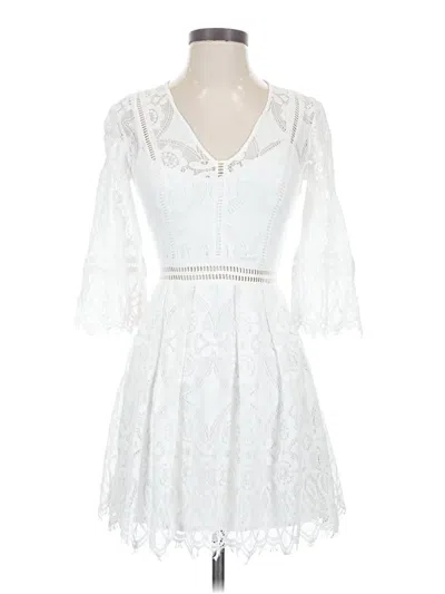 Pre-owned Bebe Cocktail Dress In White